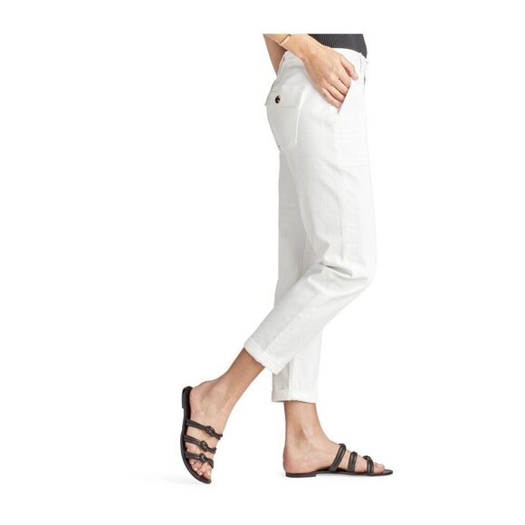 Sam Edelman The Cargo Utility Ankle Pant~Size 0/25~White Stylish Classic NEW - Picture 5 of 9